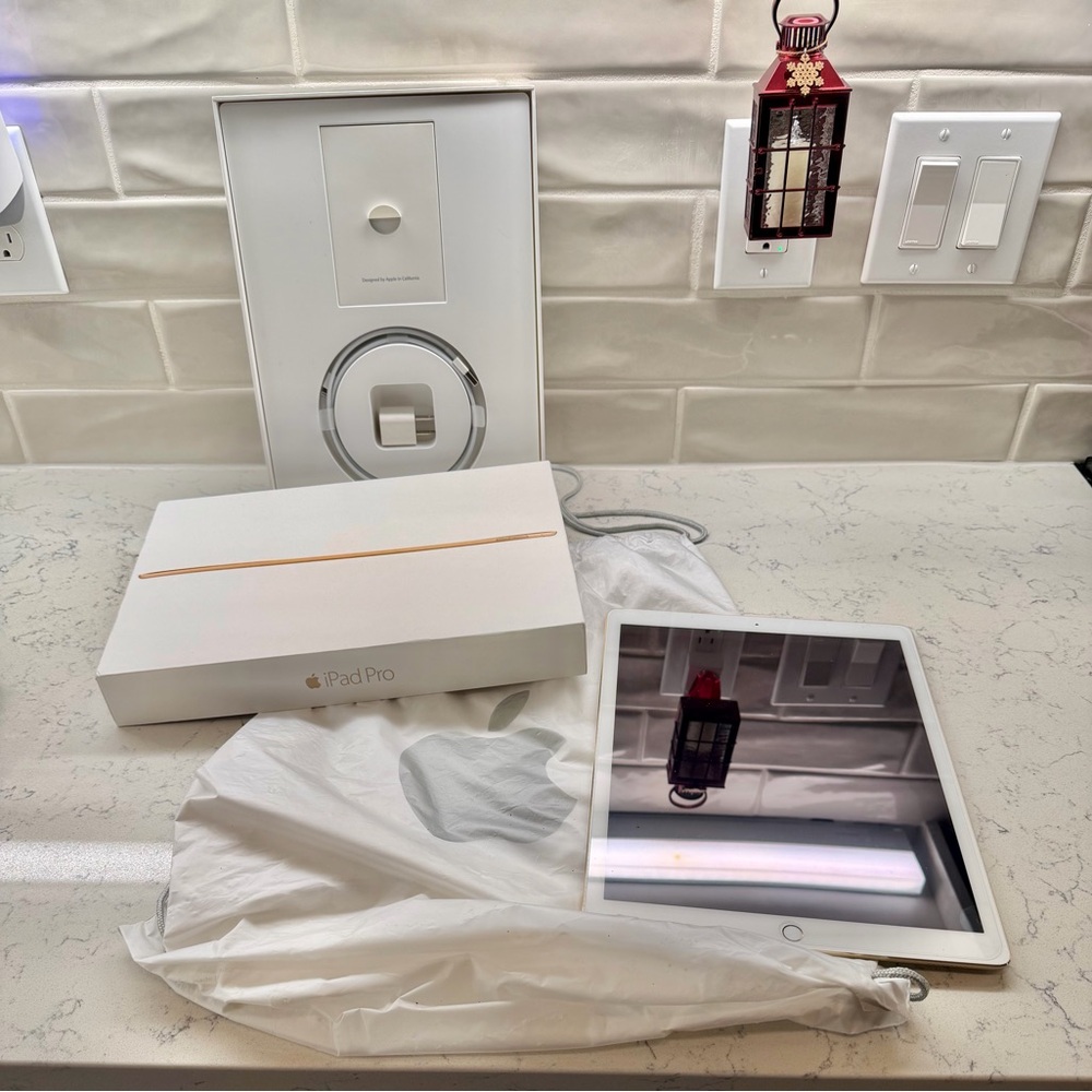 Apple 12.9” iPad Pro 128 GB (2nd Generation) Tablet in Gold comes with 2 cases. - Picture 10 of 16